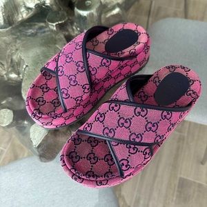 Pink Gucci Platforms